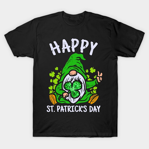 Gnome Tie Dye Shamrock Clover St Patricks Day T-Shirt by Linda Lisa